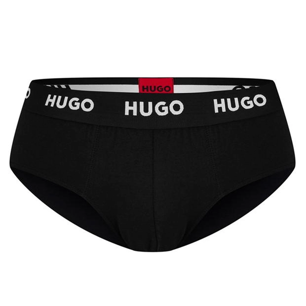 Hugo Hip Briefs 3 Pack - Black